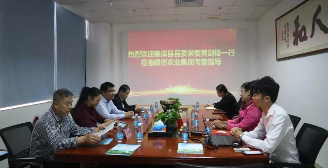 【集團(tuán)動態(tài)】廣西德保縣縣委常委黃劍鋒一行蒞臨綠然集團(tuán)考察指導(dǎo)工作